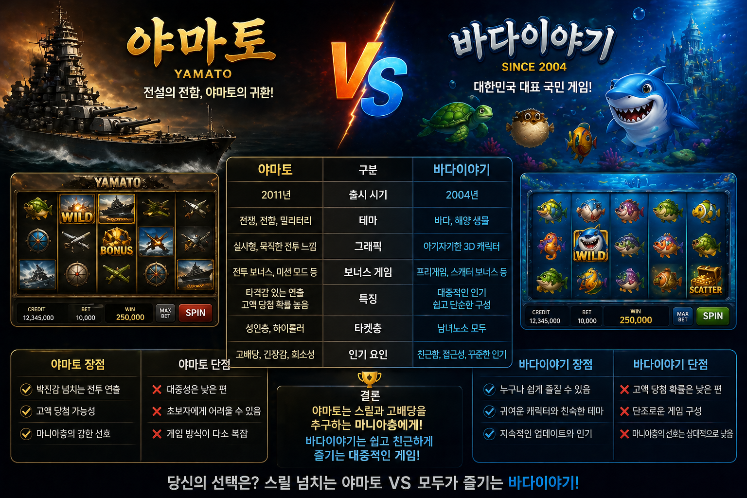 야마토 vs 바다이야기 뭐가 더 재밌음?